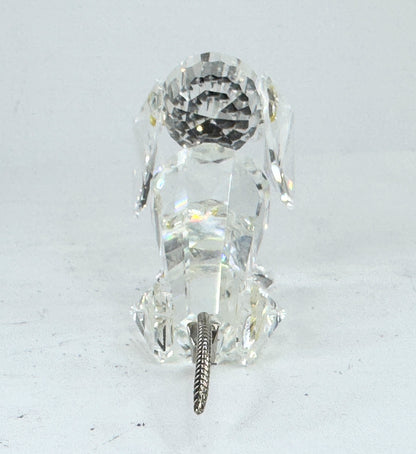 Swarovski Crystal Dachshund Miniature with Metal Tail Figurine MIB 2.5" S233
