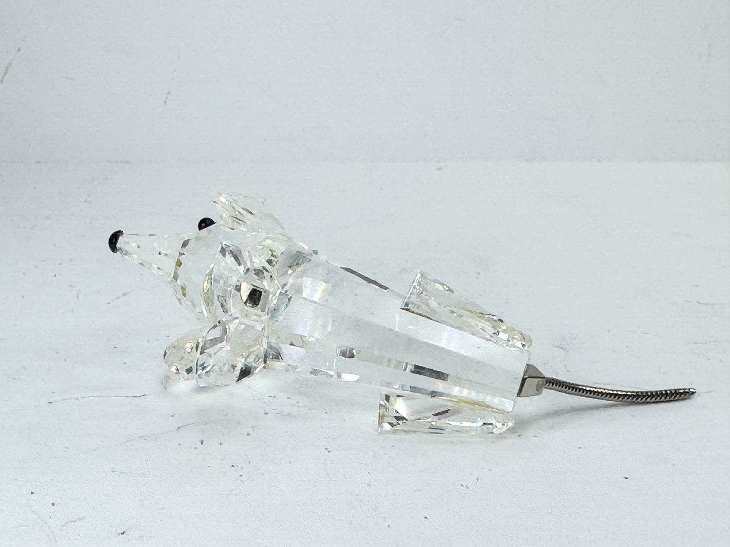 Swarovski Crystal Dachshund Miniature with Metal Tail Figurine MIB 2.5" S233