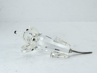 Swarovski Crystal Dachshund Miniature with Metal Tail Figurine MIB 2.5" S233