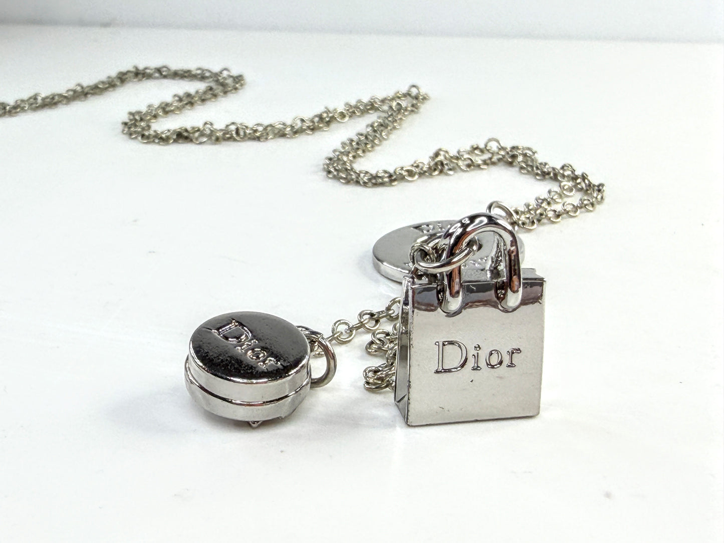 Vintage Christian Dior Gold Tone Bolo Charm Necklace 20.5g 31" GS823