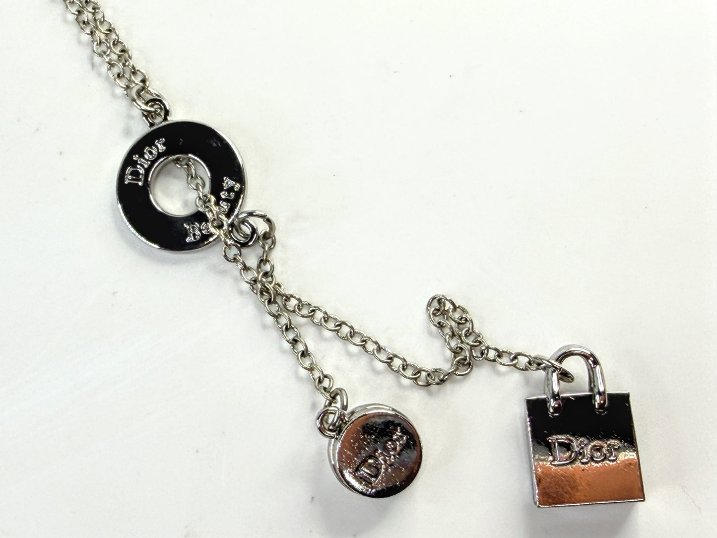 Vintage Christian Dior Gold Tone Bolo Charm Necklace 20.5g 31" GS823