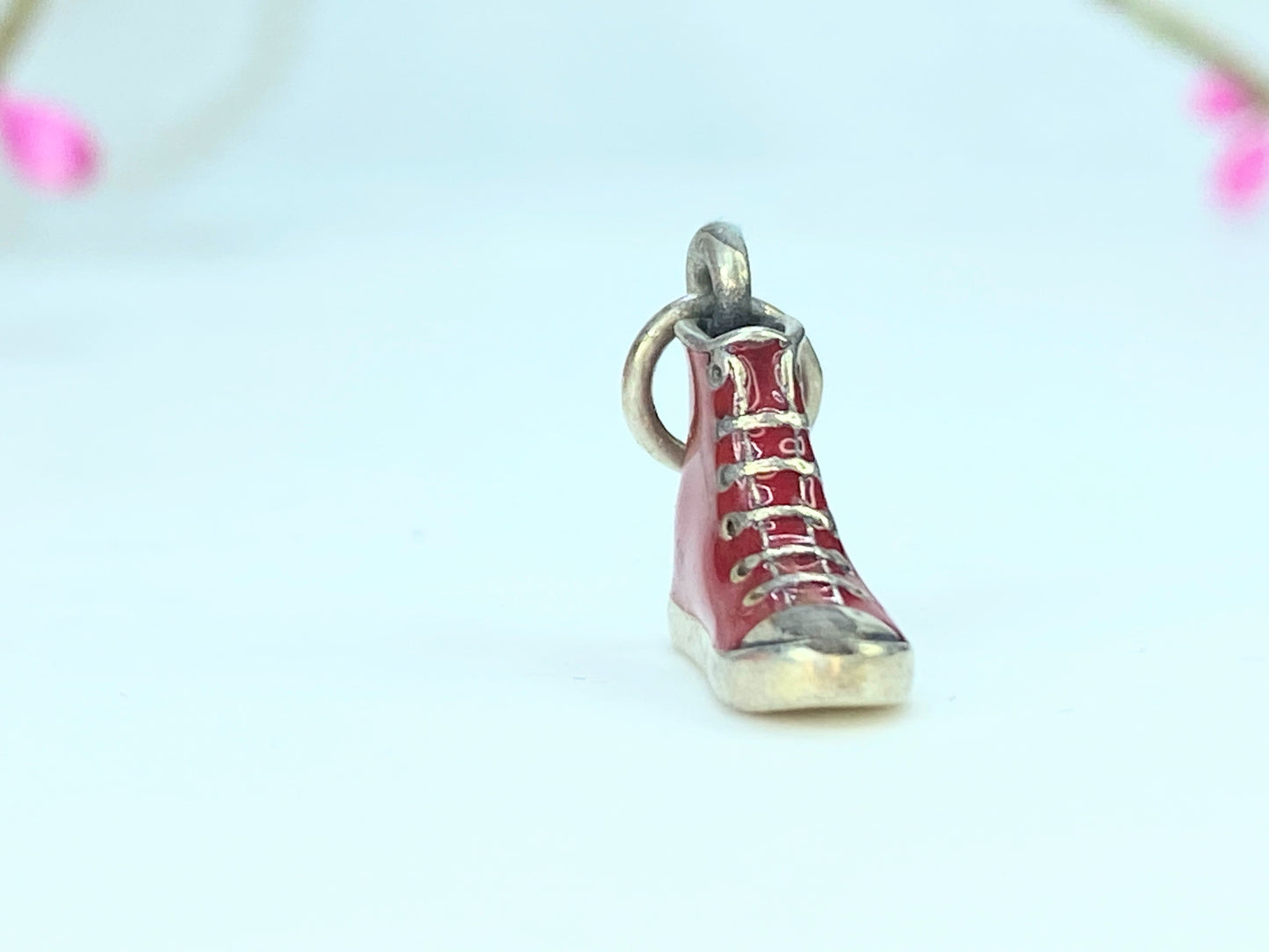 James Avery Sterling Silver 3D Red Enamel High Top Converse Shoe Charm JR9816