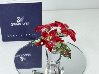 Swarovski Joyful Poinsettia Large Crystal Figurine #5538626 S234