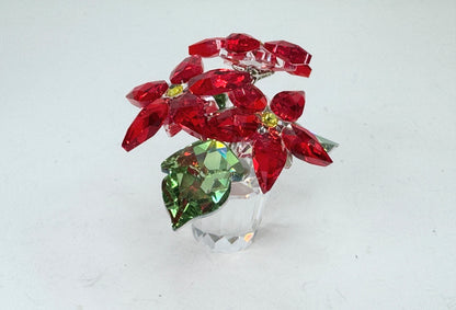 Swarovski Joyful Poinsettia Large Crystal Figurine #5538626 S234