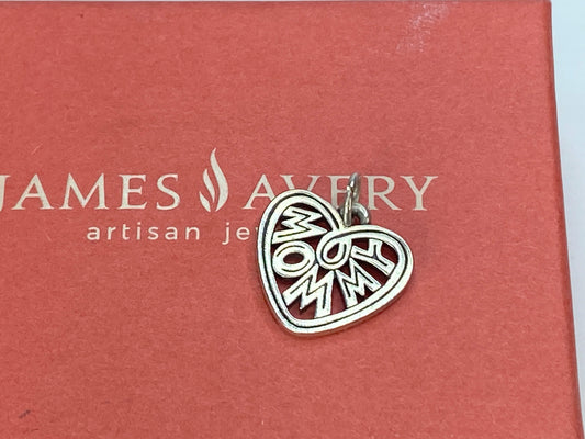 James Avery Sterling Silver "Mommy" Heart Charm 2.9g JR9818