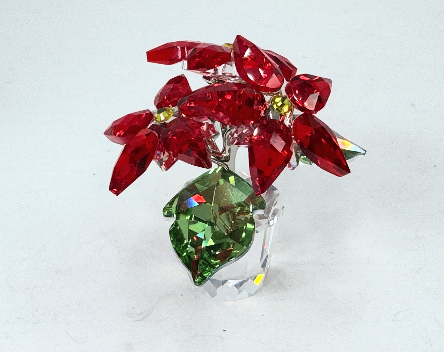 Swarovski Joyful Poinsettia Large Crystal Figurine #5538626 S234