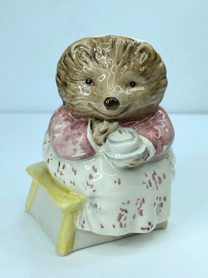 Mrs. Tiggy Winkle Takes Tea- Beatrix Potter Figurine by Royal Albert A89