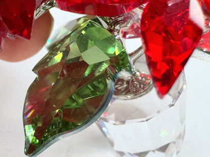 Swarovski Joyful Poinsettia Large Crystal Figurine #5538626 S234