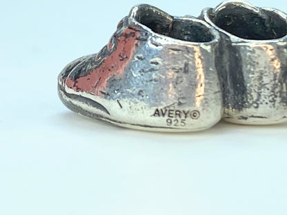 James Avery Sterling Charm BABY SHOES, Baby Booties with box 3.4g JR9815