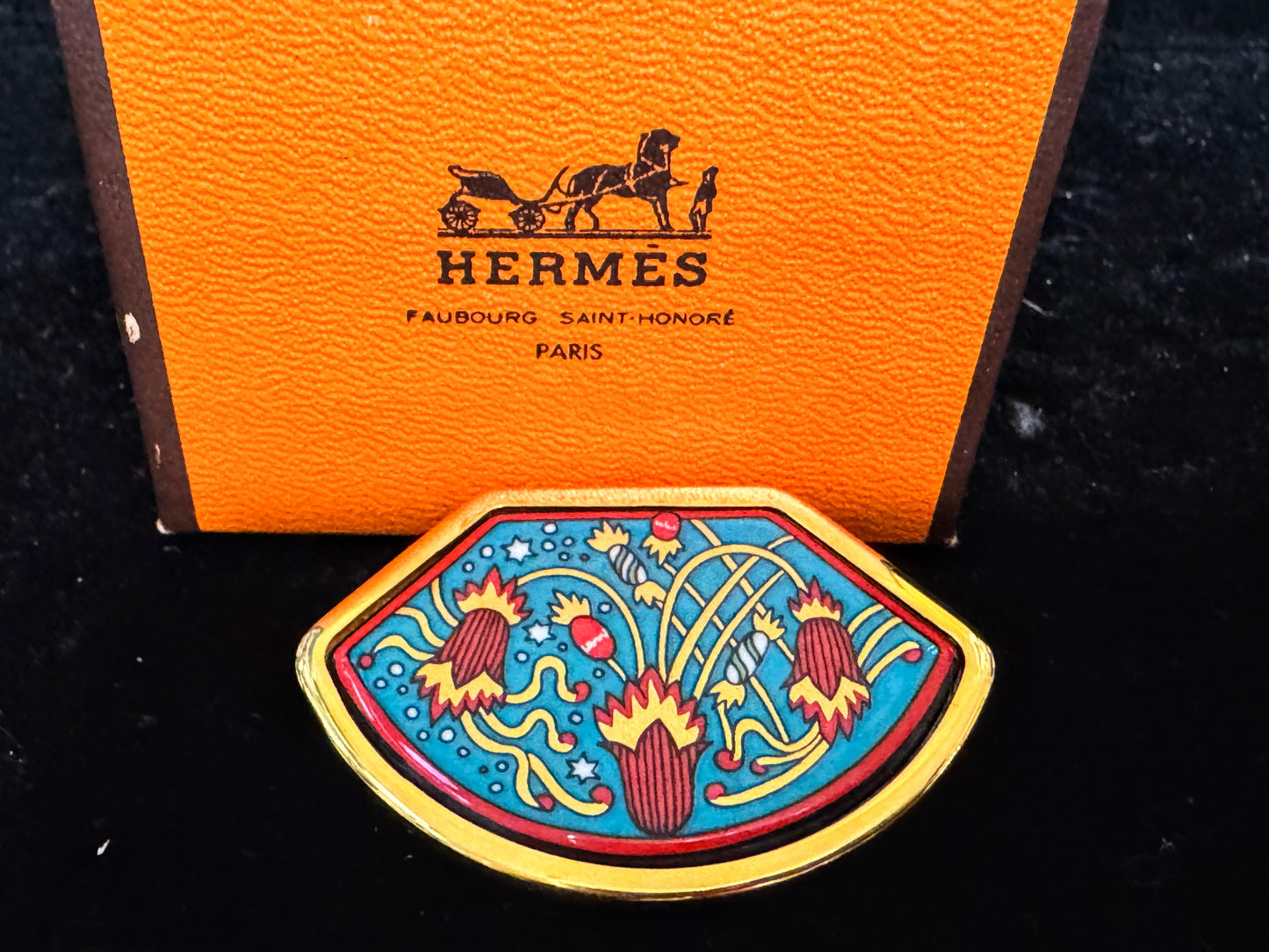 Vintage Hermès Enamel Fireworks Brooch Pin Made in France GS840