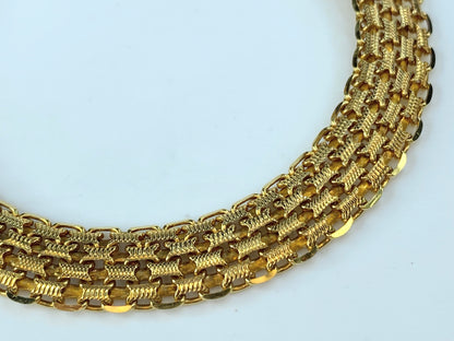 Italian 14k Yellow Gold 9.5mm Bismark-Link bracelet