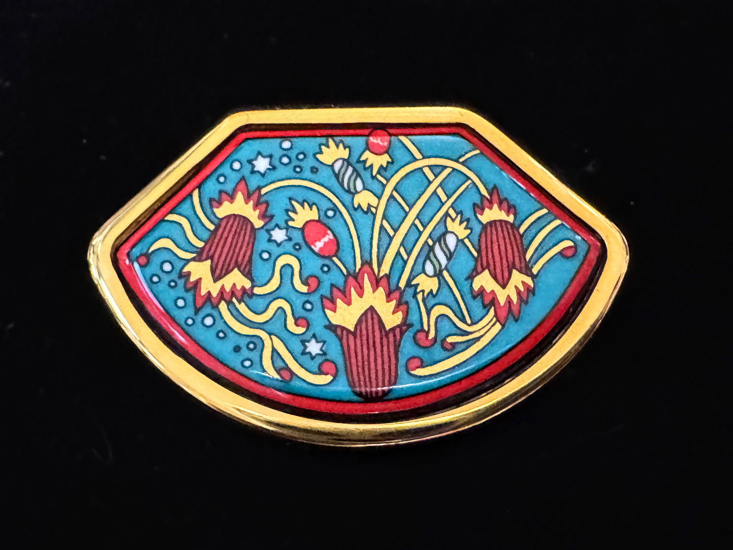 Vintage Hermès Enamel Fireworks Brooch Pin Made in France GS840