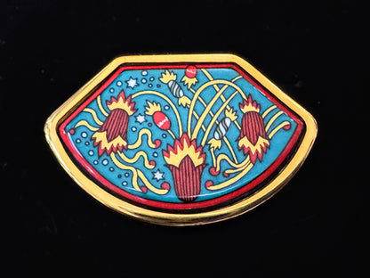 Vintage Hermès Enamel Fireworks Brooch Pin Made in France GS840
