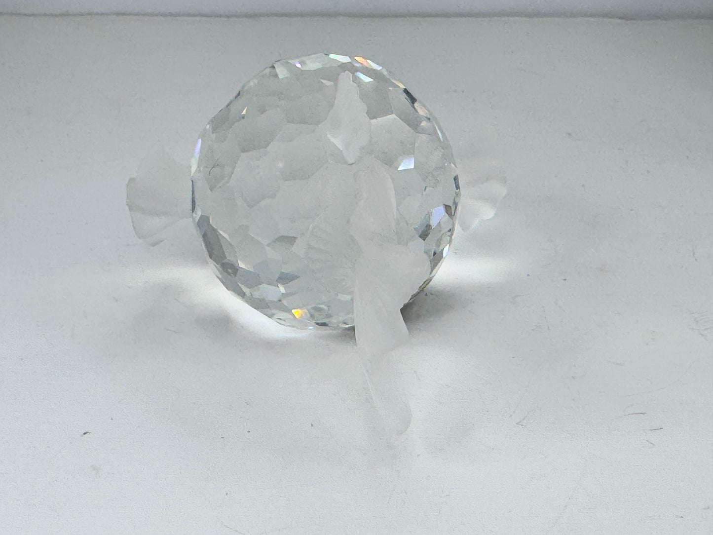 Retired Swarovski Crystal large Blowfish Fish Figurine South Sea w/box S189