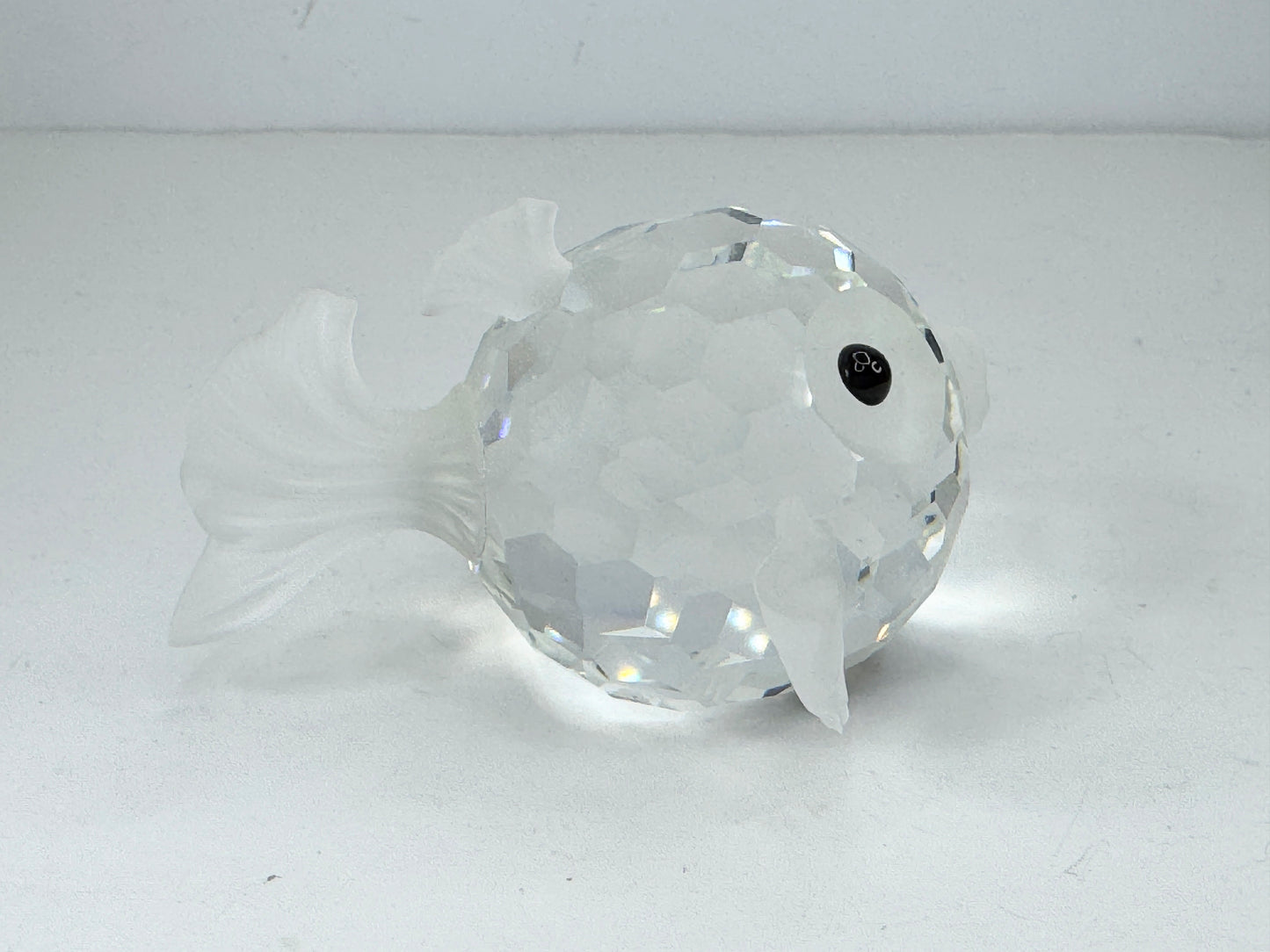 Retired Swarovski Crystal large Blowfish Fish Figurine South Sea w/box S189