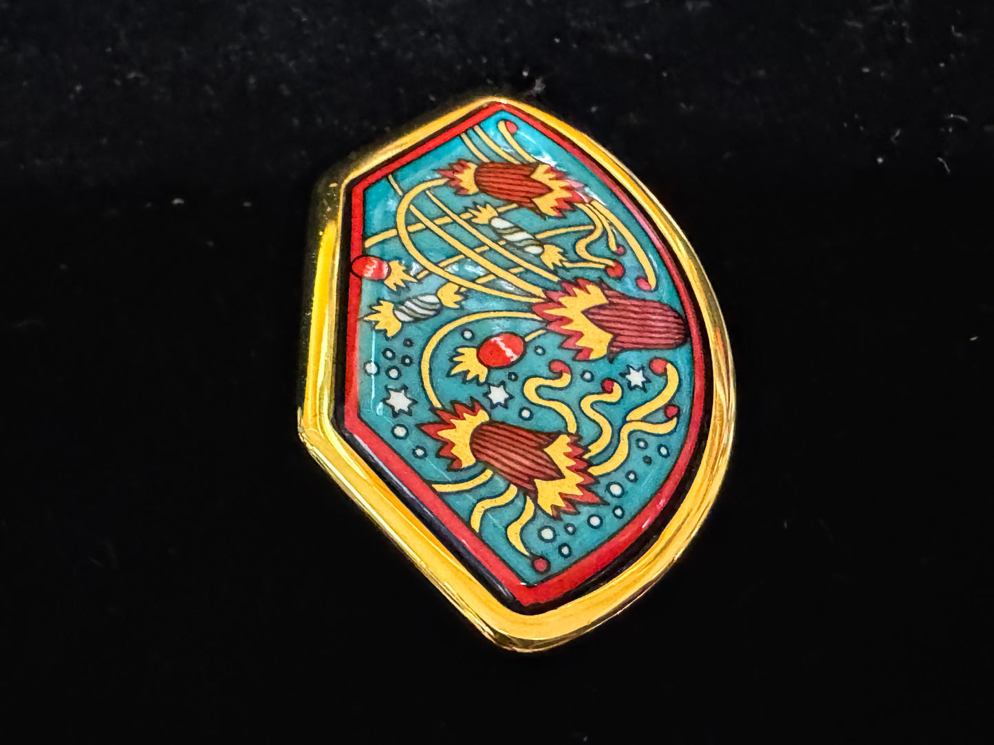 Vintage Hermès Enamel Fireworks Brooch Pin Made in France GS840