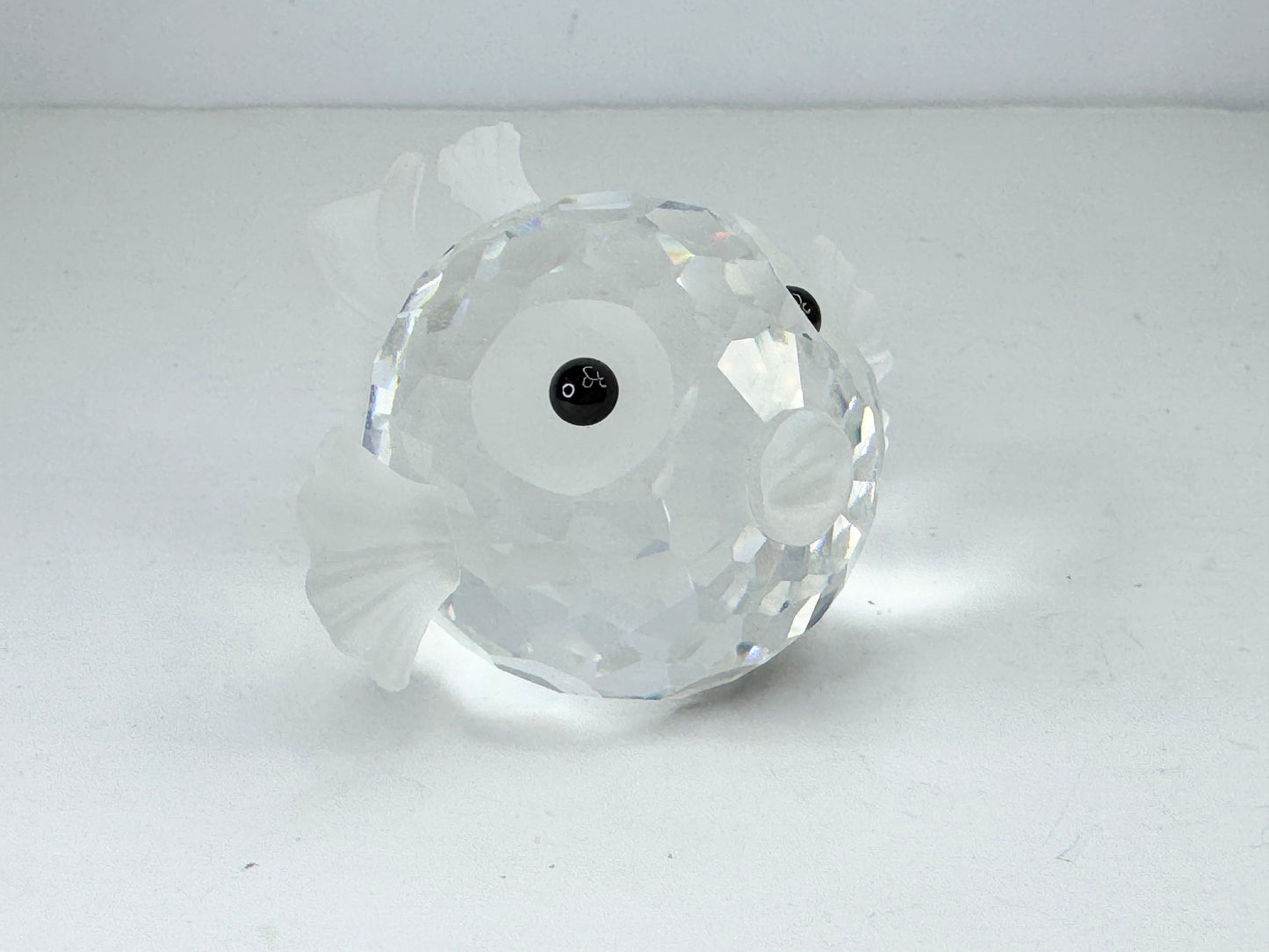 Retired Swarovski Crystal large Blowfish Fish Figurine South Sea w/box S189