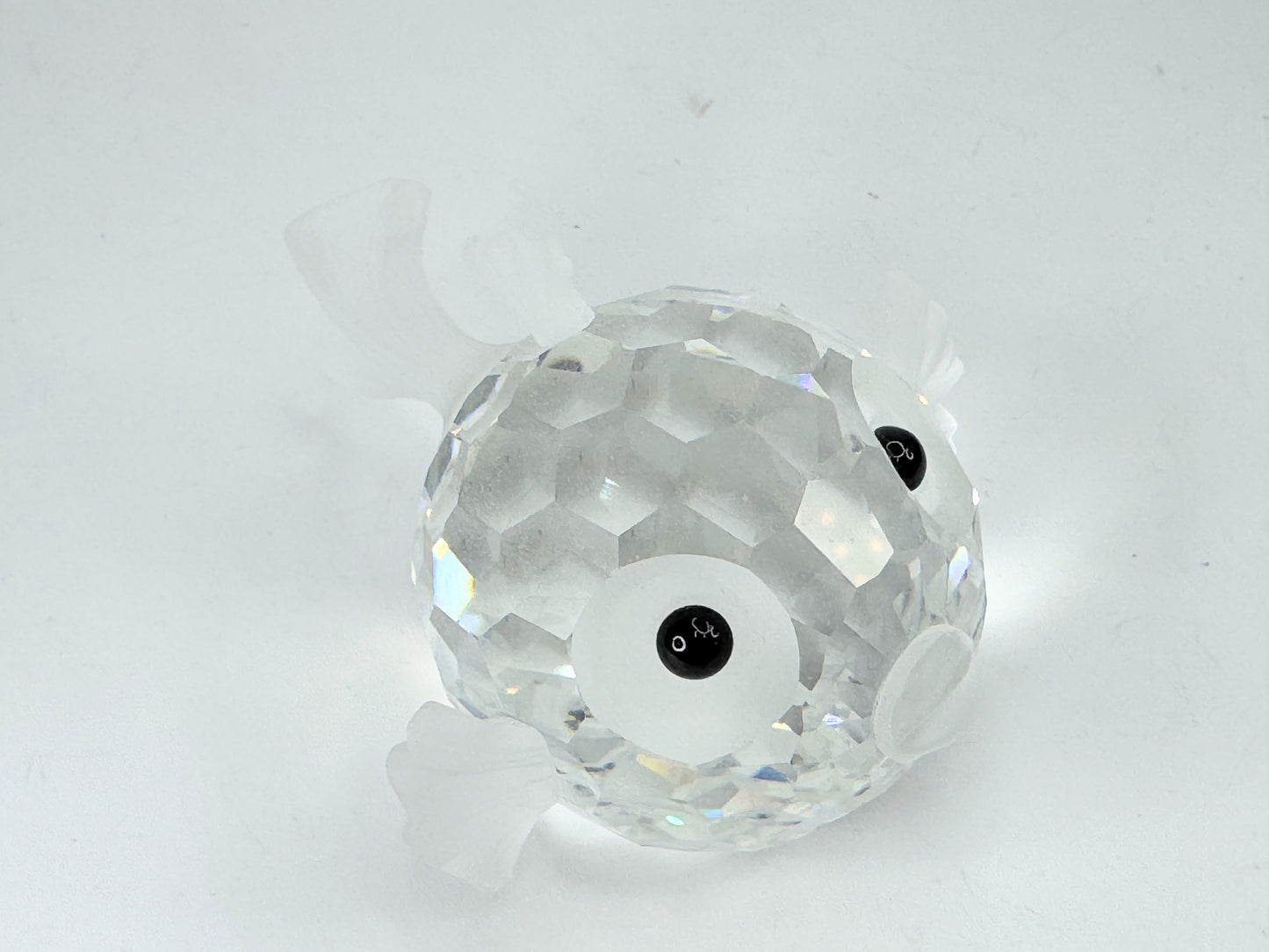 Retired Swarovski Crystal large Blowfish Fish Figurine South Sea w/box S189