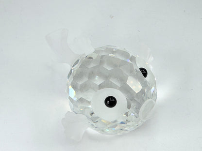 Retired Swarovski Crystal large Blowfish Fish Figurine South Sea w/box S189