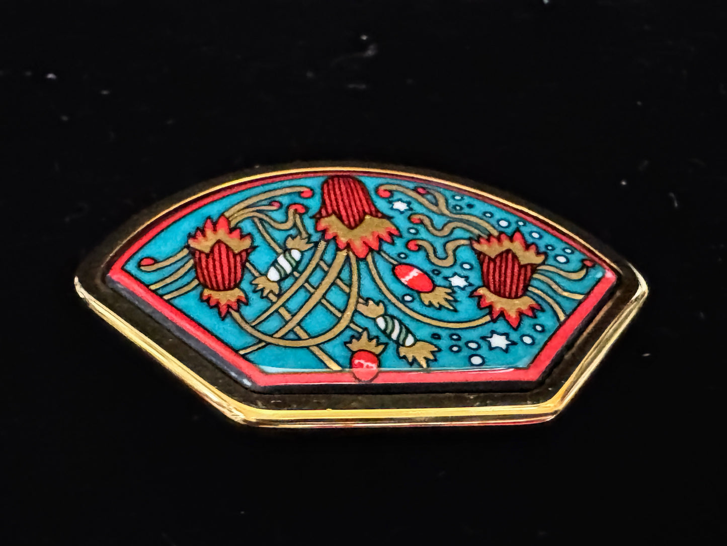 Vintage Hermès Enamel Fireworks Brooch Pin Made in France GS840