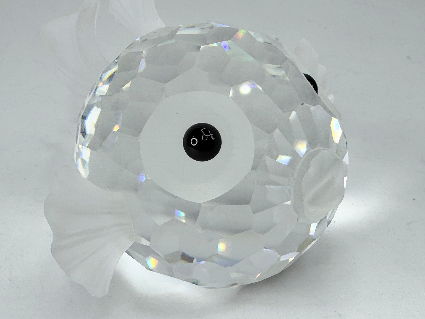 Retired Swarovski Crystal large Blowfish Fish Figurine South Sea w/box S189