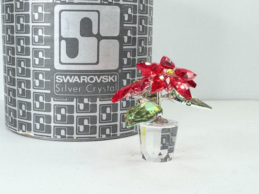 Swarovski Joyful Poinsettia Large Crystal Figurine #5538626 S234