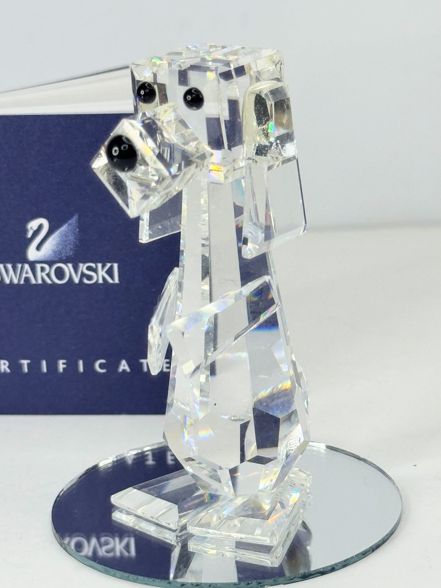 Swarovski Figurine Crystal 010024 Pluto 2 5/8in mint condition mirror COA S186