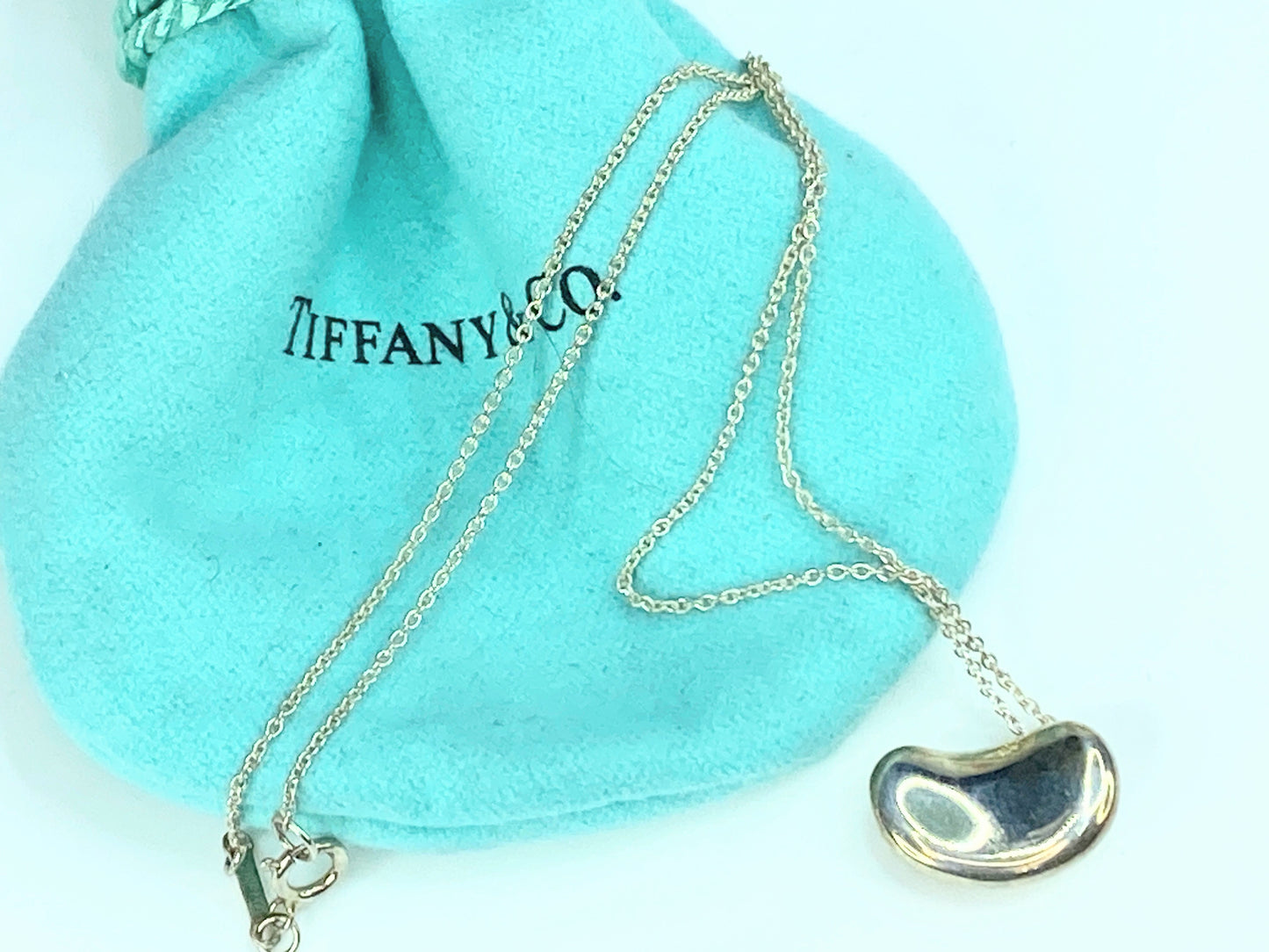 Tiffany & Co. Bean 19.0mm Pendant Sterling Silver Elsa Peretti necklace JR9822