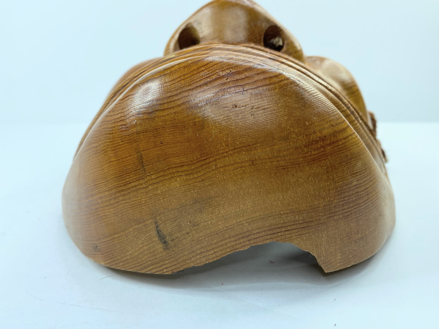 Vintage Hand-Carved Wooden Oni Mask – Japanese-Style Folk Art, c. 1950–1970 A606