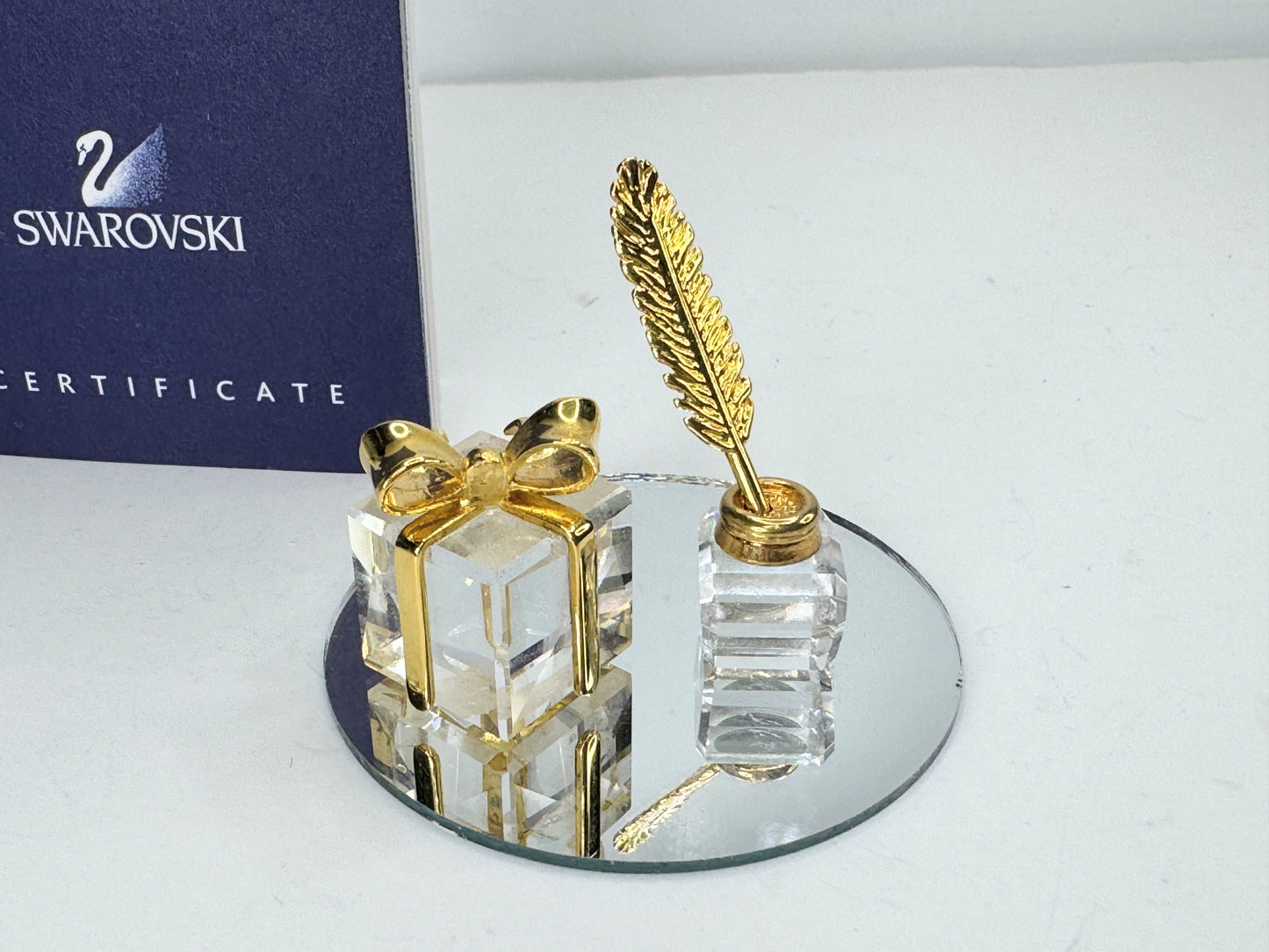 Swarovski Crystal Memories Inkwell/quill pen, Special treasure box S192