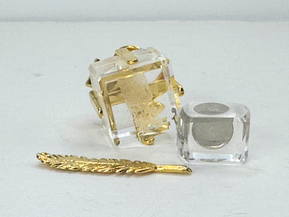 Swarovski Crystal Memories Inkwell/quill pen, Special treasure box S192