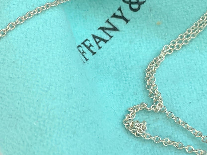 Tiffany & Co. Elsa Peretti Sterling Silver 11mm Bean Pendant 16" Necklace JR9824