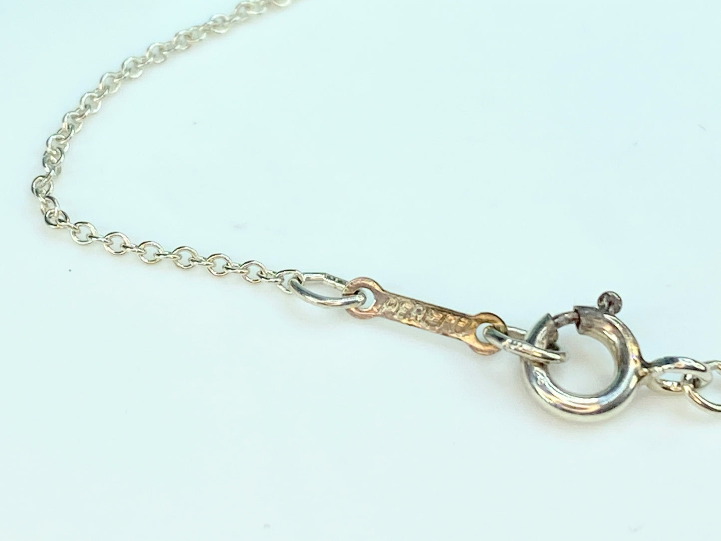 Tiffany & Co. Elsa Peretti Sterling Silver 11mm Bean Pendant 16" Necklace JR9824