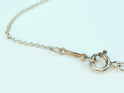 Tiffany & Co. Elsa Peretti Sterling Silver 11mm Bean Pendant 16" Necklace JR9824