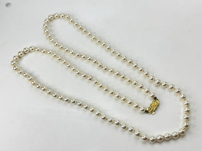 Vintage Mikimoto 36" Akoya Cultured Pearl Opera length Necklace Box 57.1g JR1784