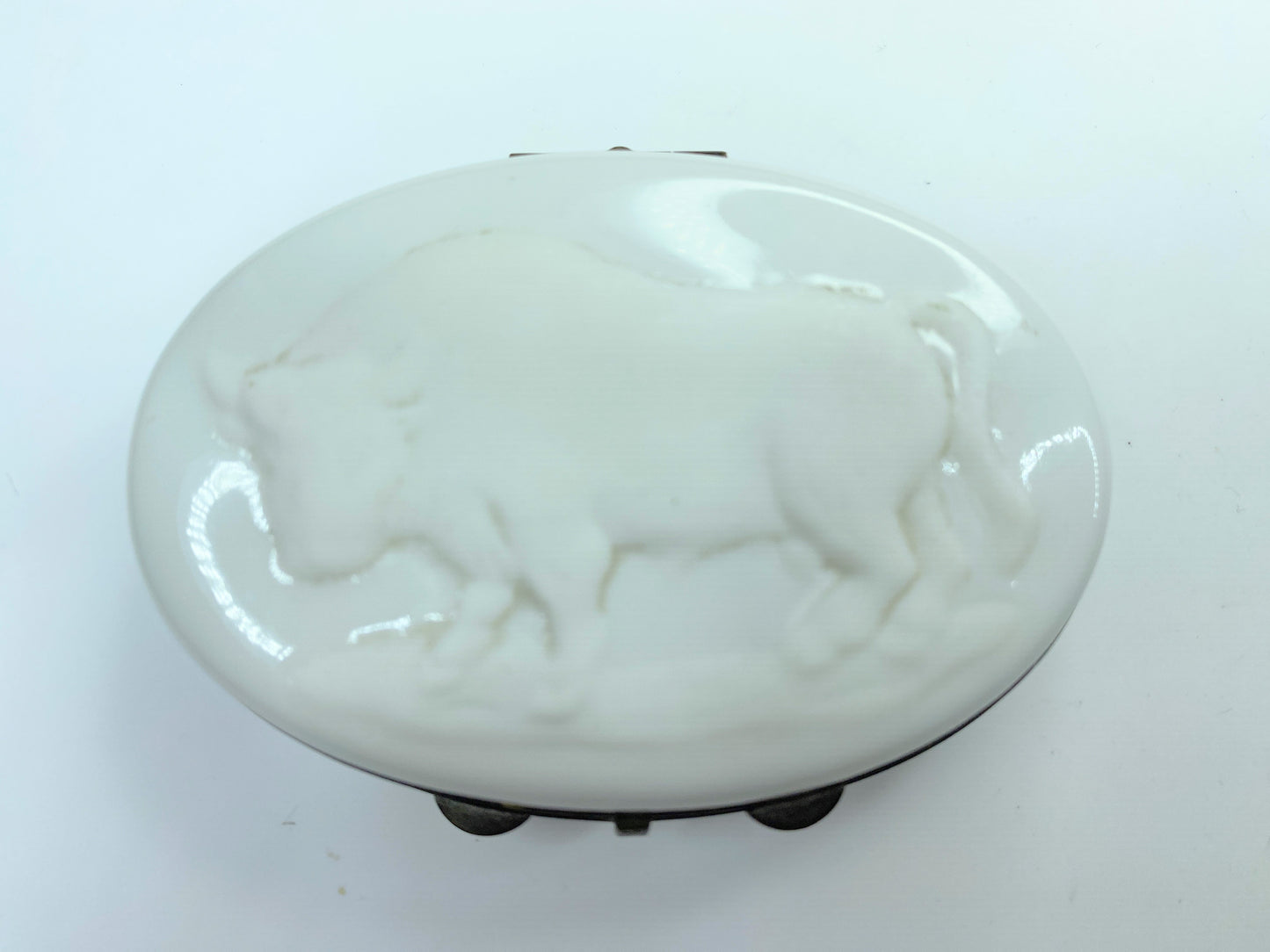 Limoges Zodiac Sign Taurus Satin Buffalo gloss porcelain A100