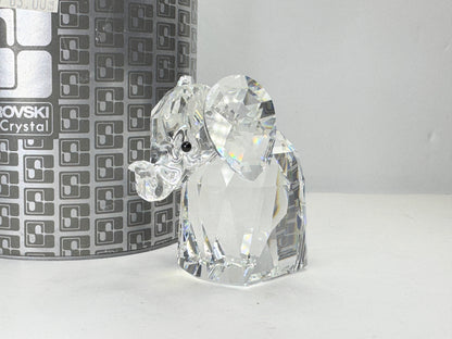 Swarovski Crystal Baby Elephant with Metal Tail 7640 2.5" Mint in box S195