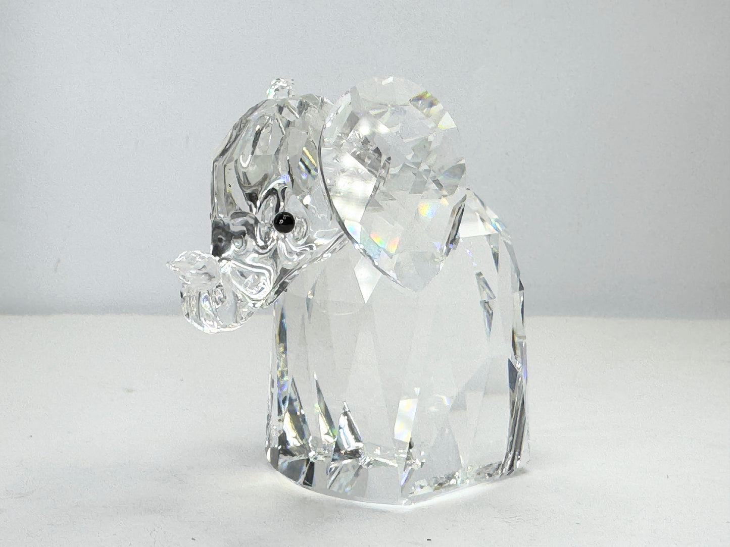 Swarovski Crystal Baby Elephant with Metal Tail 7640 2.5" Mint in box S195