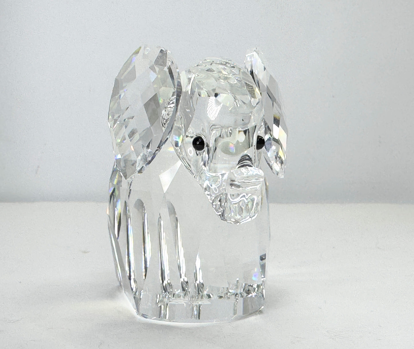 Swarovski Crystal Baby Elephant with Metal Tail 7640 2.5" Mint in box S195