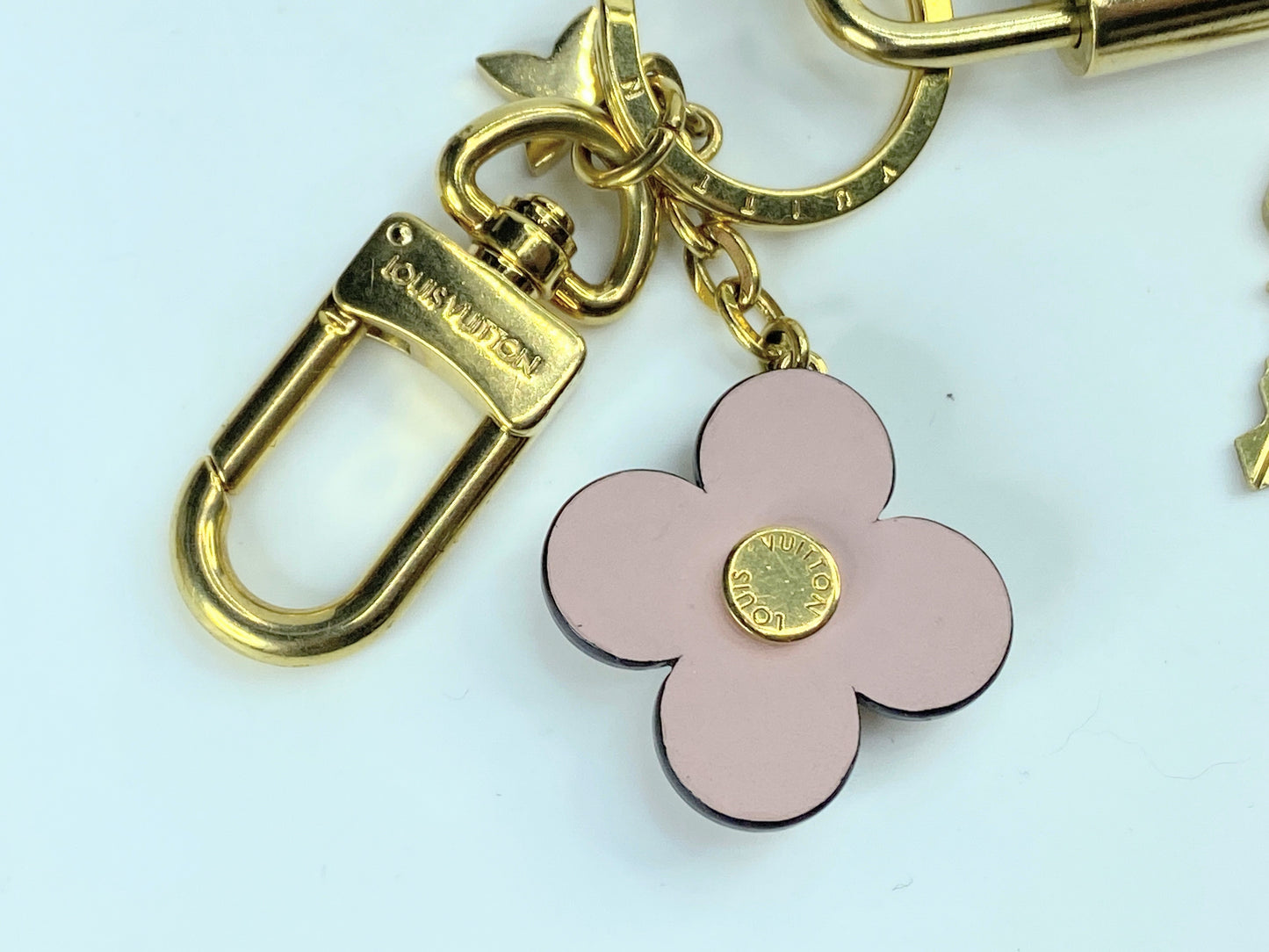 Louis Vuitton Leather Flower BB charm and the padlock Key set M63085 GS435