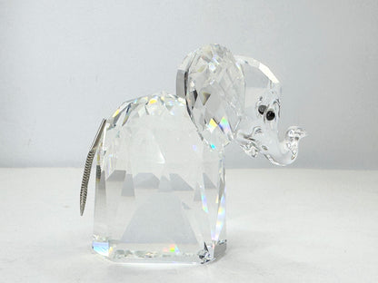 Swarovski Crystal Baby Elephant with Metal Tail 7640 2.5" Mint in box S195