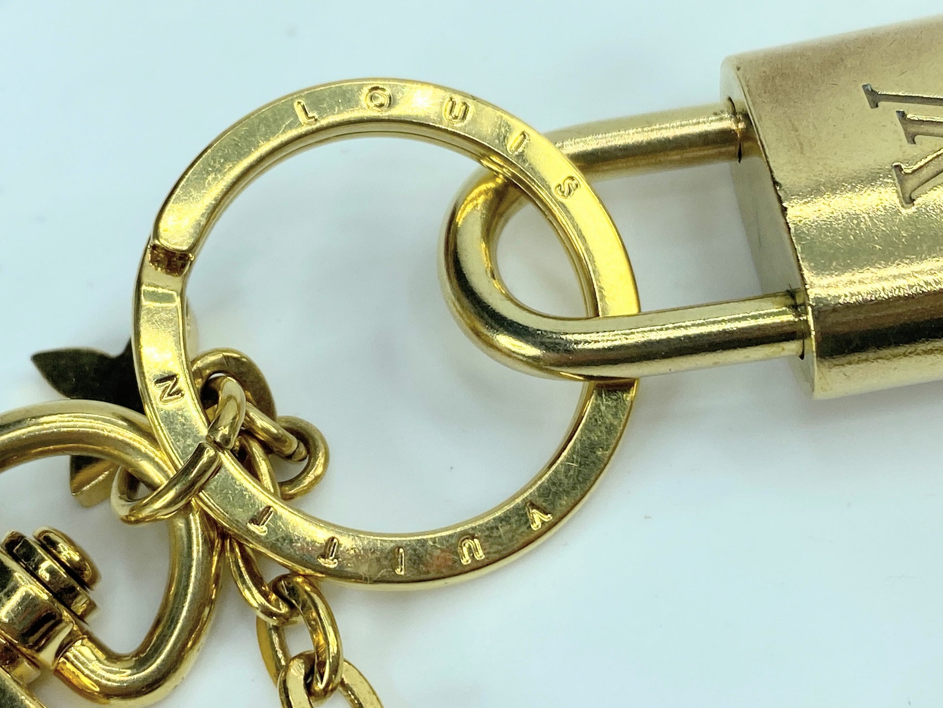 Louis Vuitton Leather Flower BB charm and the padlock Key set M63085 GS435