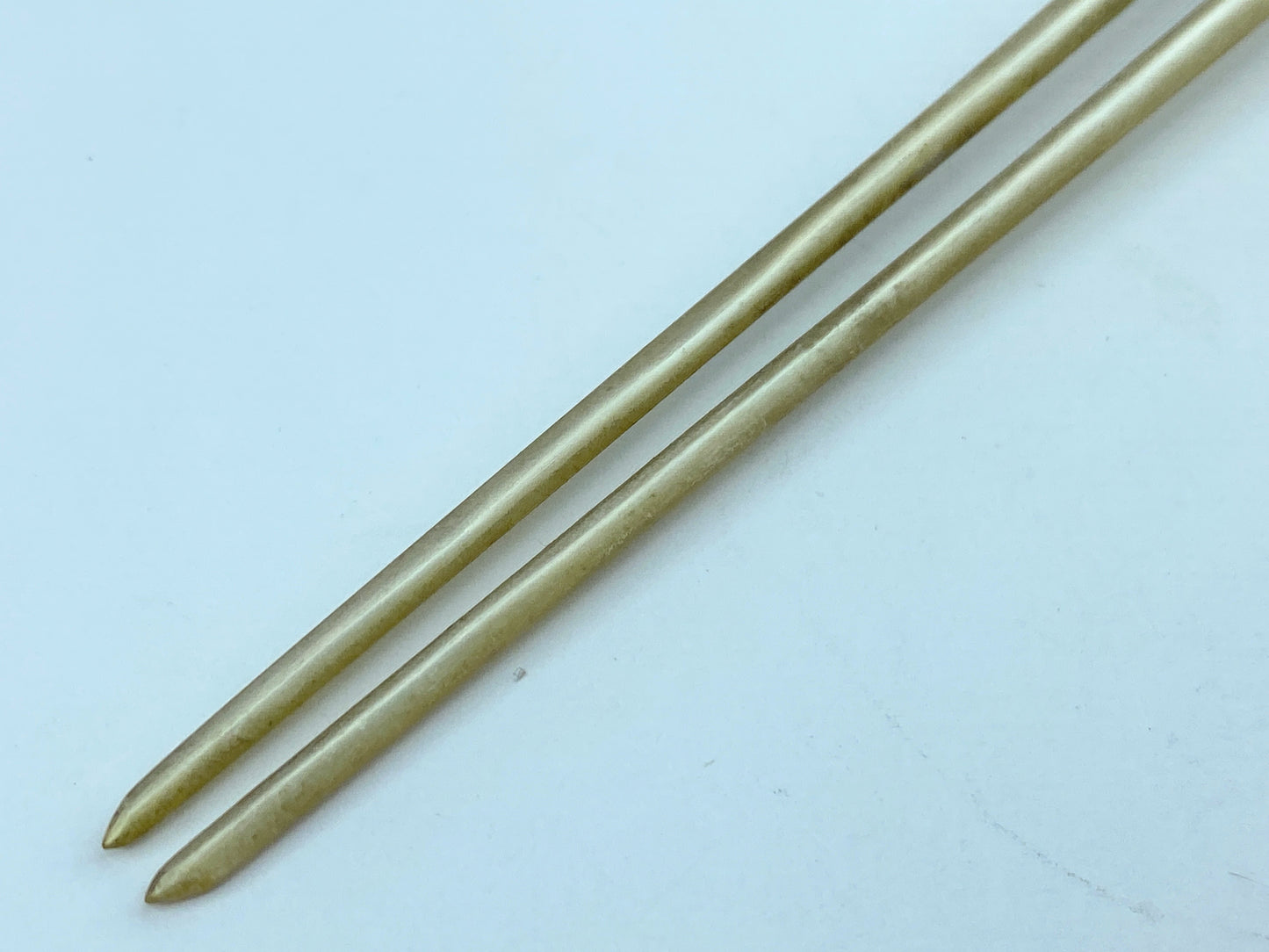 c 1940 Japanese handcrafted Mother-of-Pearl fork hairpin 4 5/8" 11.1g GS698