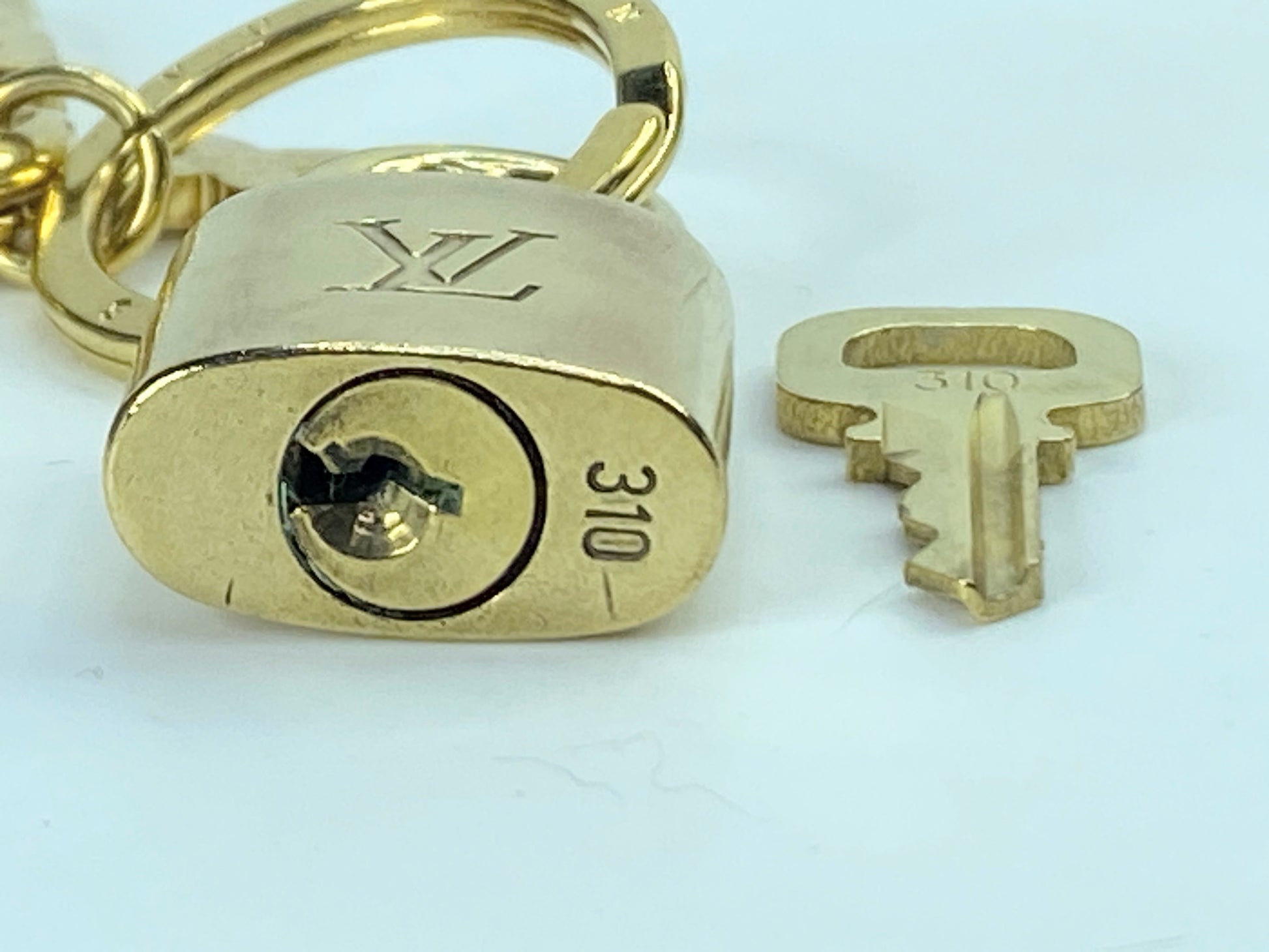 Louis Vuitton Leather Flower BB charm and the padlock Key set M63085 GS435