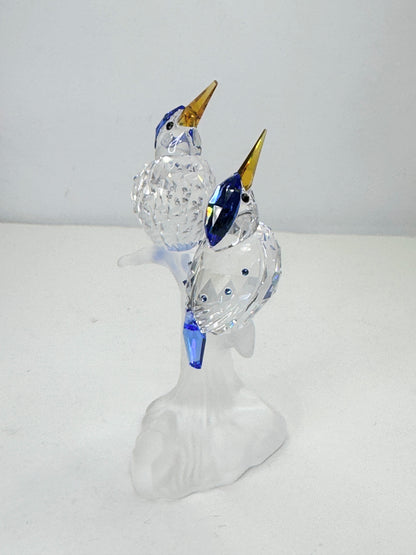 Swarovski Kingfishers Figurine Branch Base Crystal mint in box S196