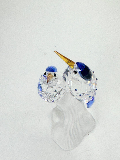 Swarovski Kingfishers Figurine Branch Base Crystal mint in box S196