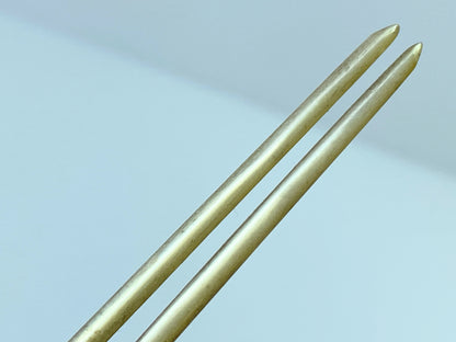 c 1940 Japanese handcrafted Mother-of-Pearl fork hairpin 4 5/8" 11.1g GS698