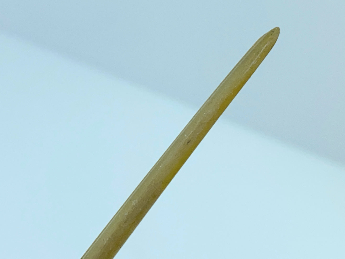 c 1940 Japanese handcrafted Mother-of-Pearl fork hairpin 4 5/8" 11.1g GS698