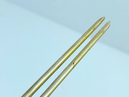 c 1940 Japanese handcrafted Mother-of-Pearl fork hairpin 4 5/8" 11.1g GS698