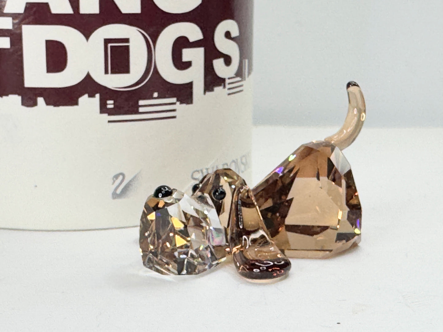 Swarovski Gang of Dogs Peppino Basset Hound Crystal Figurine MIB S197
